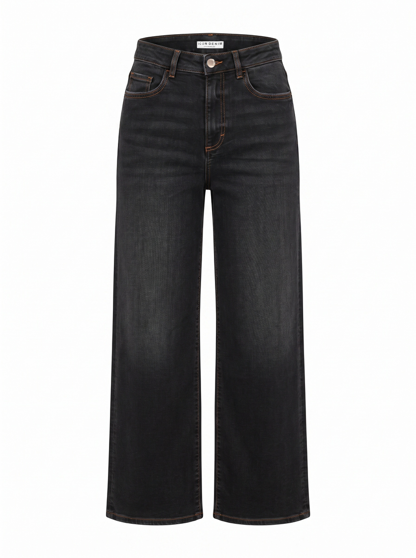 Icon Denim- Angie Crop Jeans - Noir