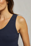 Blondie Ribbed Tank- Navy