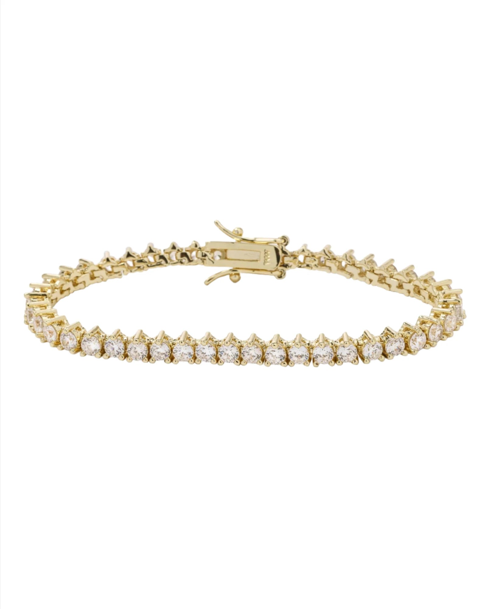 Gold Not Your Basic Tennis Bracelet