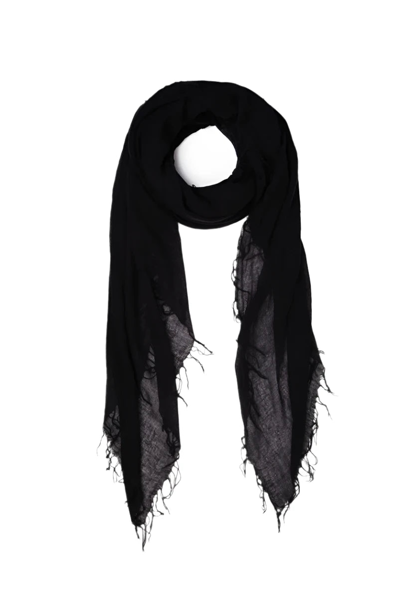Black Cashmere & Silk Scarf