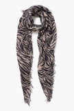 Mahogany Zebra Cashmere & Silk Scarf