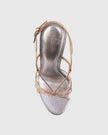 Black Suede Studio- Fern 100- Silver & Gold Metallic Leather - Edit by Elaine Turner