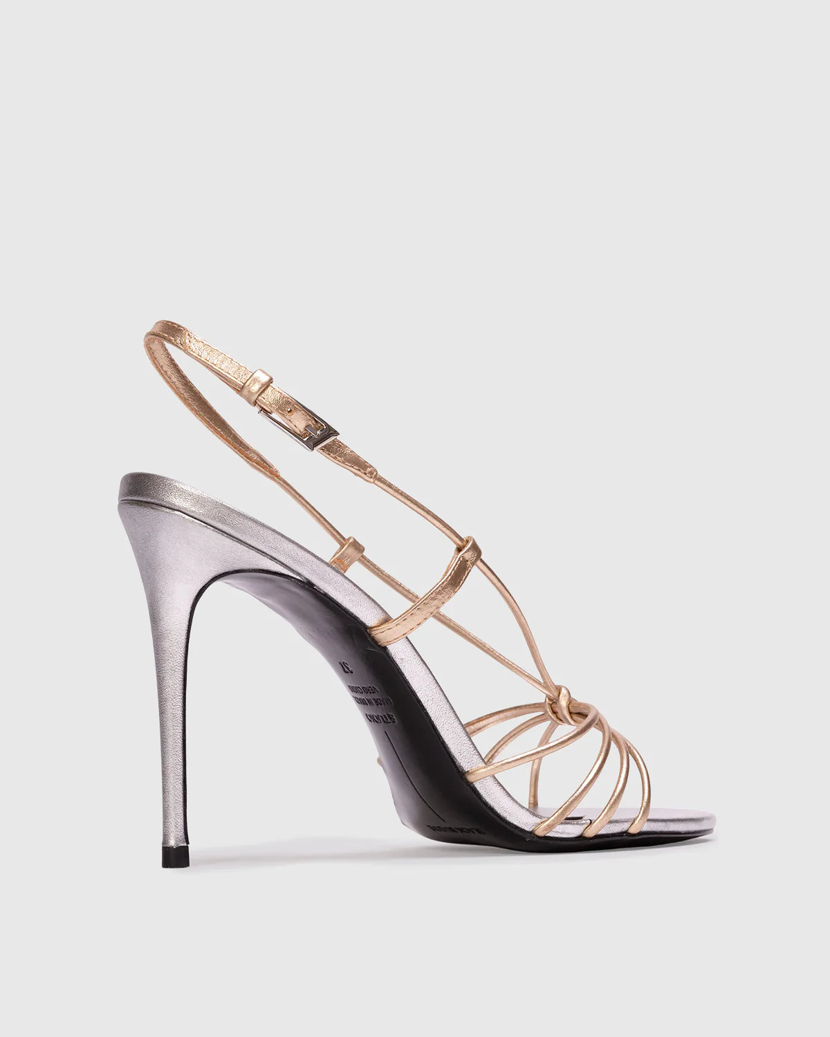 Black Suede Studio- Fern 100- Silver & Gold Metallic Leather - Edit by Elaine Turner
