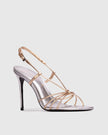 Black Suede Studio- Fern 100- Silver & Gold Metallic Leather - Edit by Elaine Turner