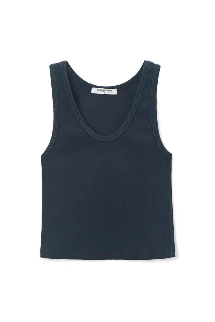 Blondie Ribbed Tank- Navy