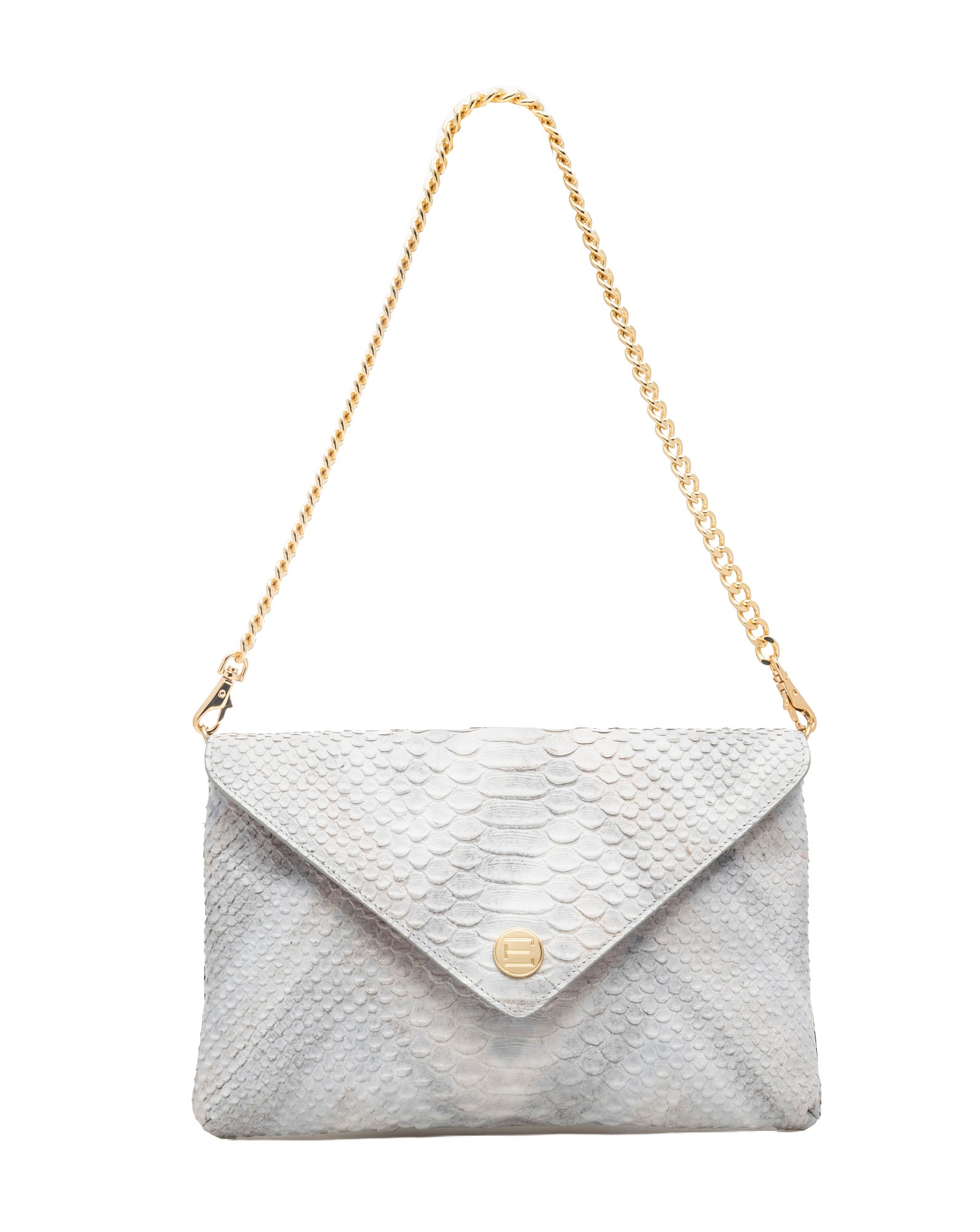 Elaine Turner- Bella Clutch- Opalescent Grey & Chevron Snake - Edit by Elaine Turner