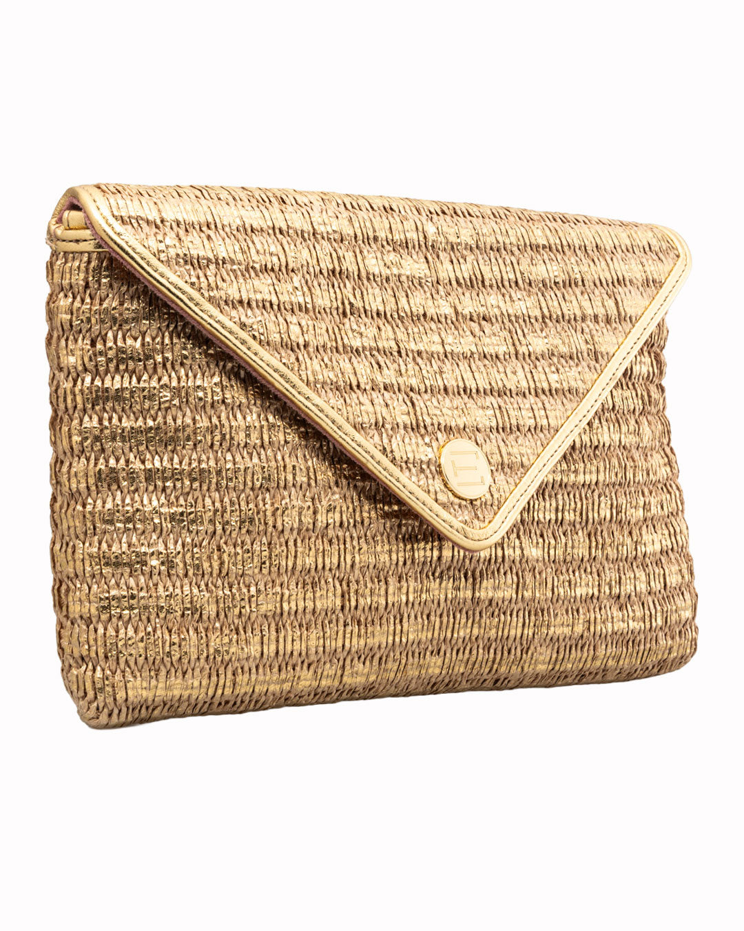 Elaine Turner- Bella Clutch- Gold Raffia - Edit by Elaine Turner