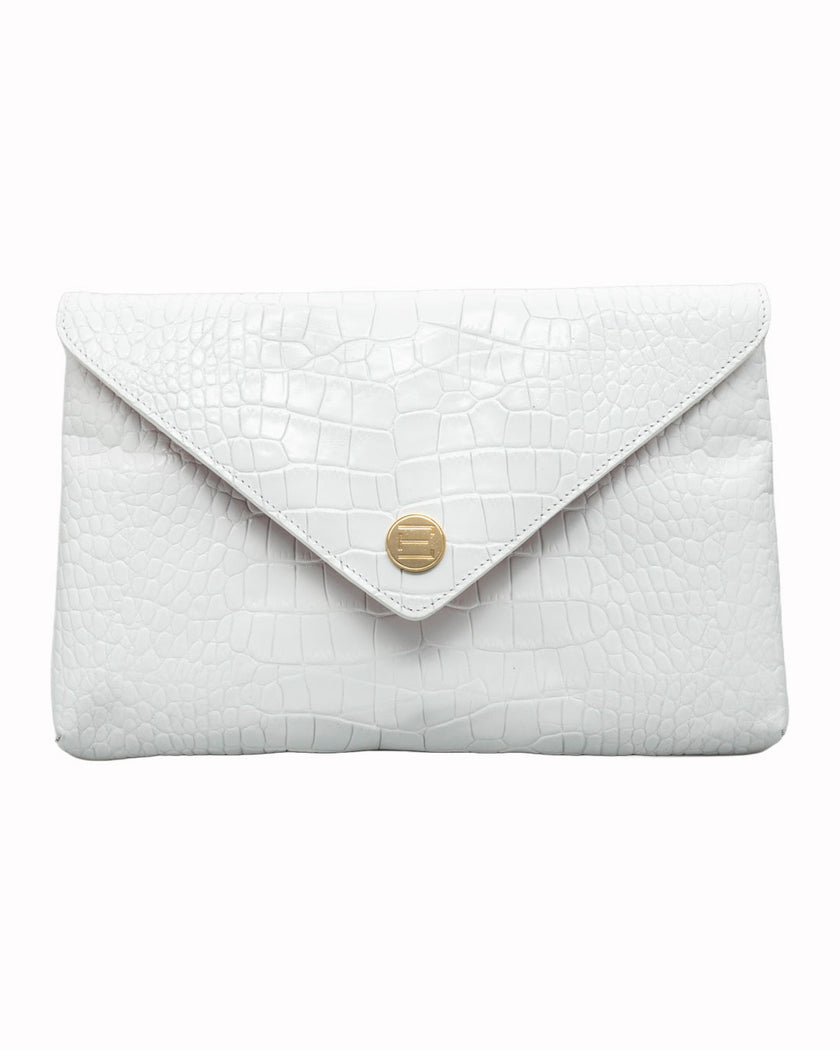 Elaine Turner- Bella Clutch- White Croc - Edit by Elaine Turner