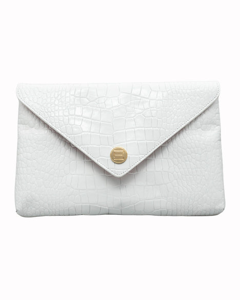 Elaine Turner- Bella Clutch- White Croc - Edit by Elaine Turner