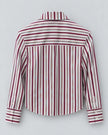 CISSA- The Belle Shirt in Torino Stripe. Available at Edit by Elaine Turner in Houston, TX. Back flat Lay view. 