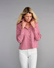 The Crop Shirt- Cranberry Check