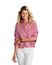 The Crop Shirt- Cranberry Check