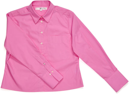 Claridge & King- The Crop Shirt- Lipstick Pink - Edit by Elaine Turner