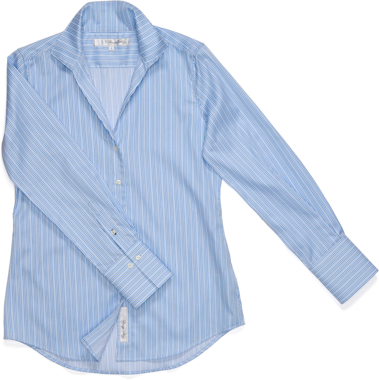 Claridge & King- The League- Blue Shadow Stripe - Edit by Elaine Turner