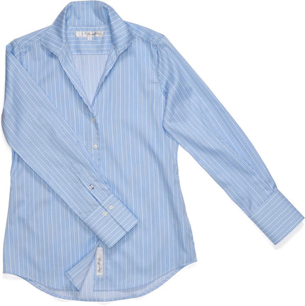 Claridge & King- The League- Blue Shadow Stripe - Edit by Elaine Turner