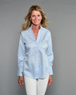 Claridge & King- The League- Blue Shadow Stripe - Edit by Elaine Turner