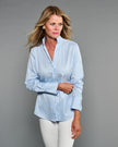 Claridge & King- The League- Blue Shadow Stripe - Edit by Elaine Turner