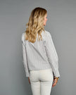 Claridge & King- The Banded Crop Shirt- Two Black Stripes - Edit by Elaine Turner