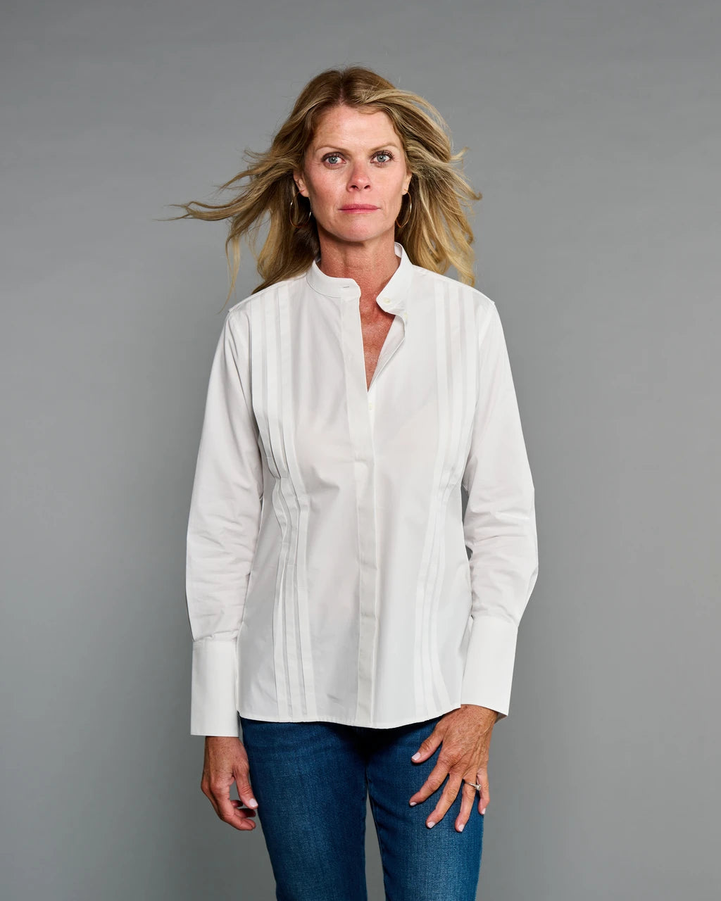 Claridge & King- The Annie Shirt- Crisp White - Edit by Elaine Turner