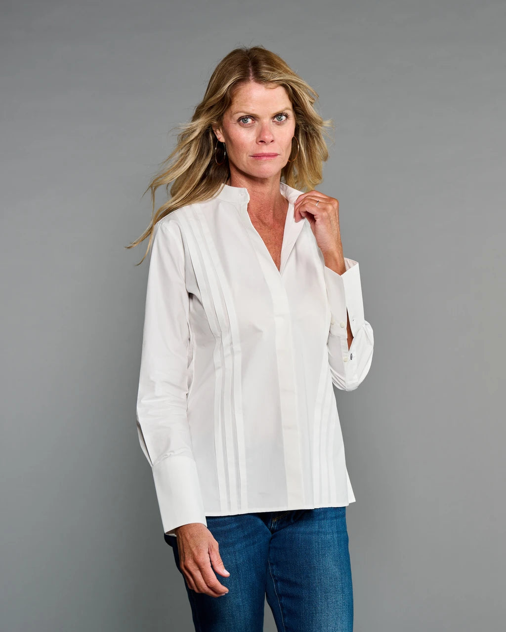 Claridge & King- The Annie Shirt- Crisp White - Edit by Elaine Turner