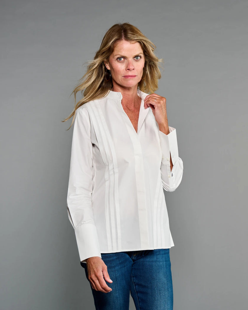 Claridge & King- The Annie Shirt- Crisp White - Edit by Elaine Turner