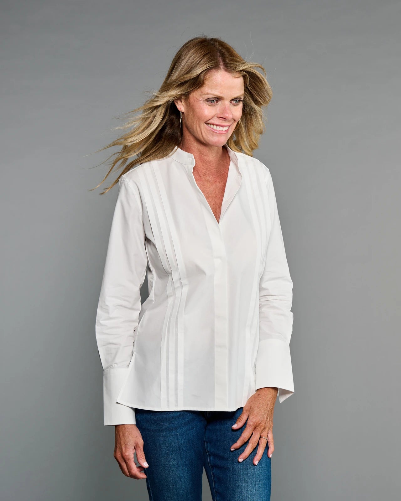 Claridge & King- The Annie Shirt- Crisp White - Edit by Elaine Turner