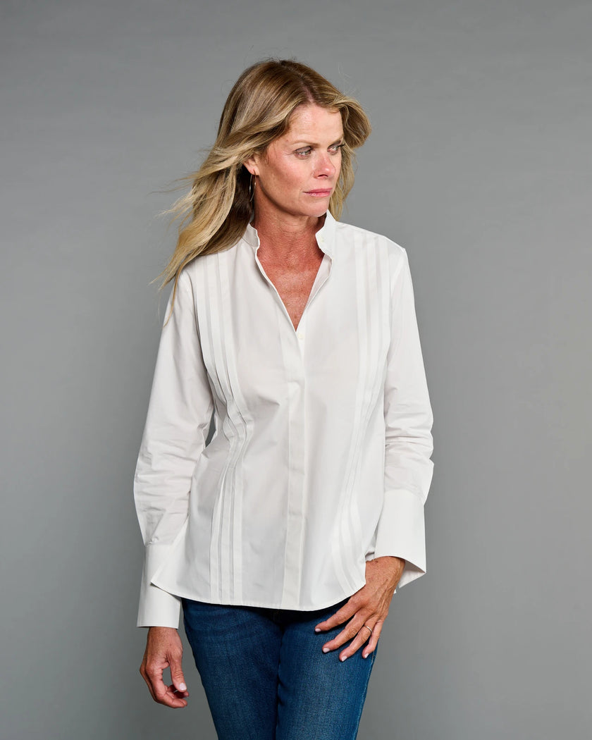 Claridge & King- The Annie Shirt- Crisp White - Edit by Elaine Turner