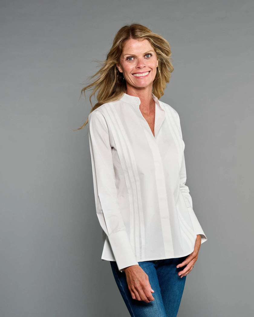 Claridge & King- The Annie Shirt- Crisp White - Edit by Elaine Turner
