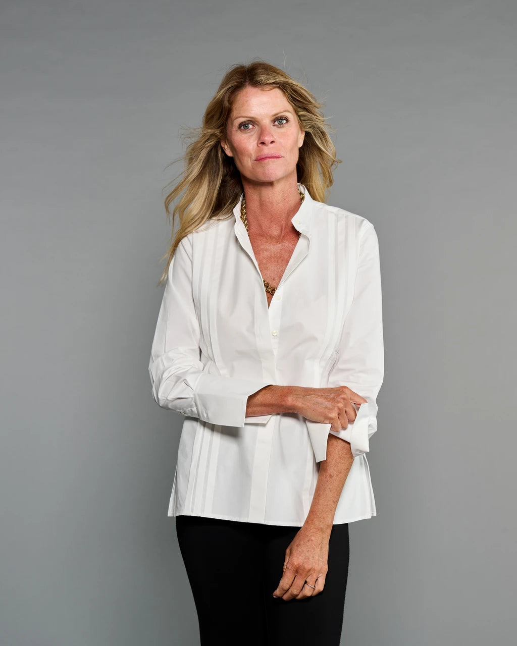 Claridge & King- The Annie Shirt- Crisp White - Edit by Elaine Turner