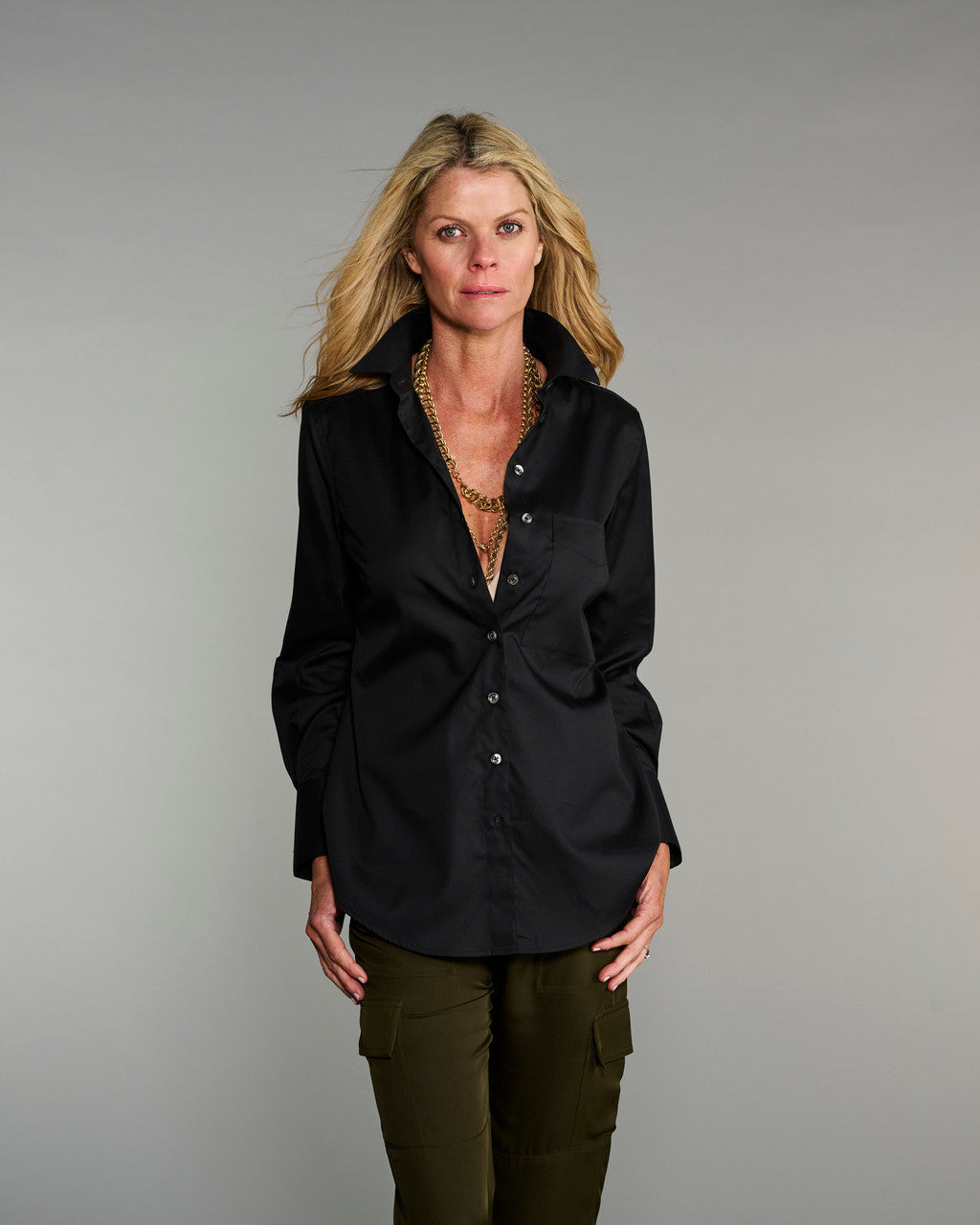 The Mod- Pitch Black Poplin