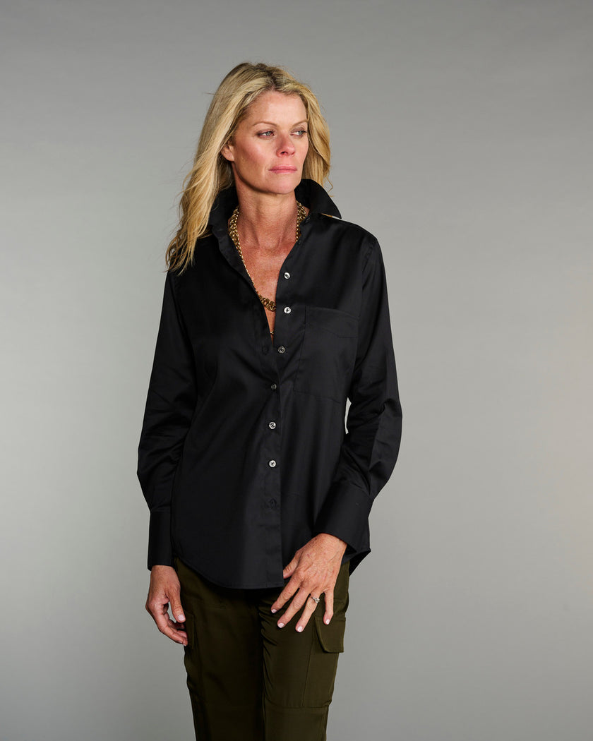 The Mod- Pitch Black Poplin