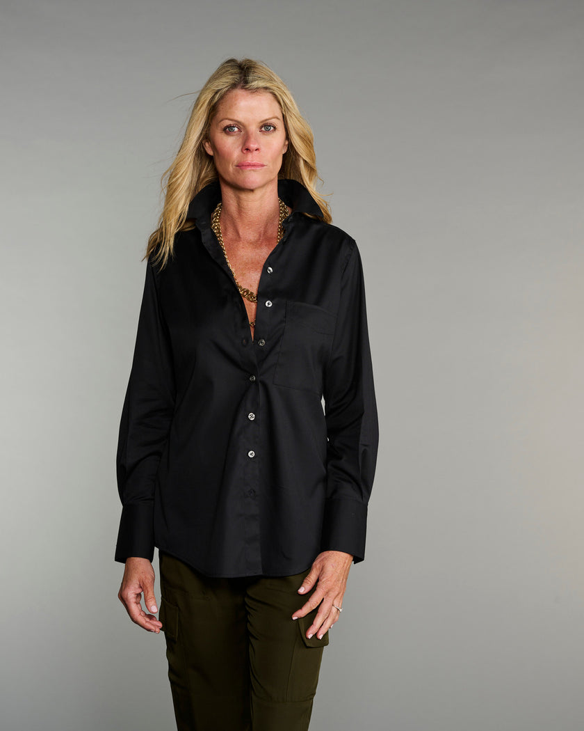 The Mod- Pitch Black Poplin