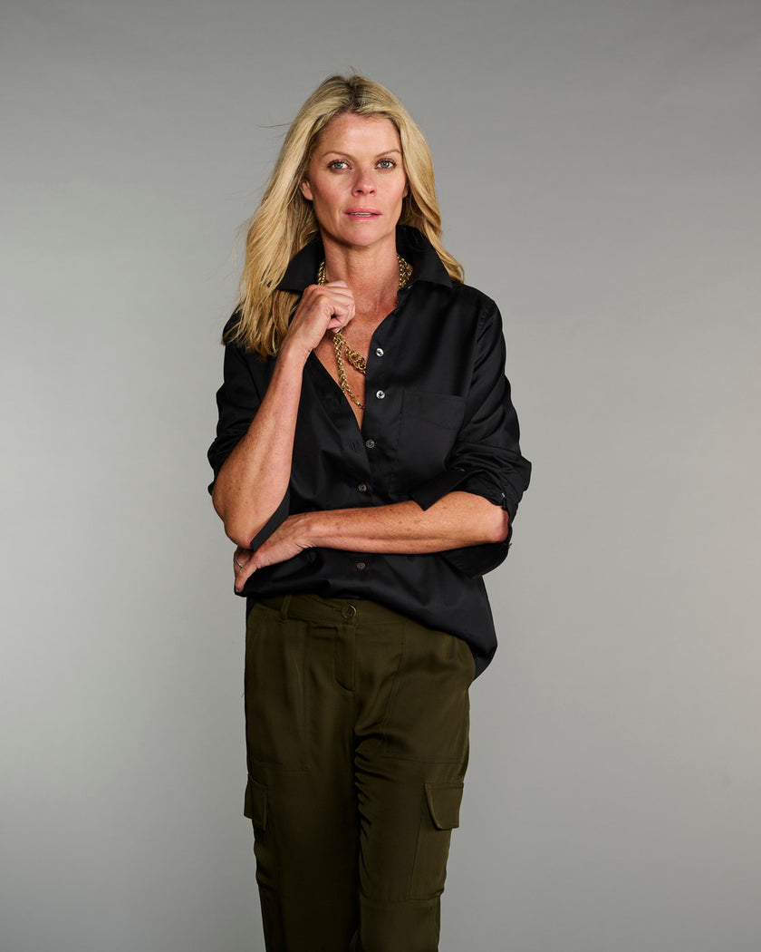 The Mod- Pitch Black Poplin