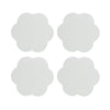 White Scallop Coasters- Set of 4
