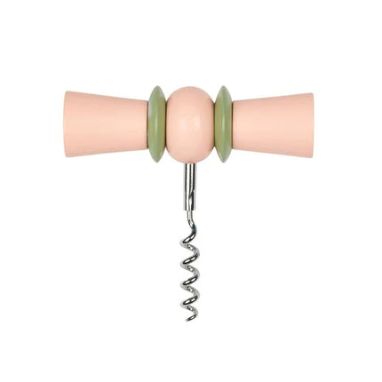 Bow Tie Corkscrew- Pink & Green