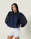 Scarlett Poppies- Vesma Blouse- Midnight Ink - Edit by Elaine Turner