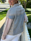 Cortland Park- Wellesley Vest - Grey. Available at Edit by Elaine Turner in Houston, TX. Back Model View. 