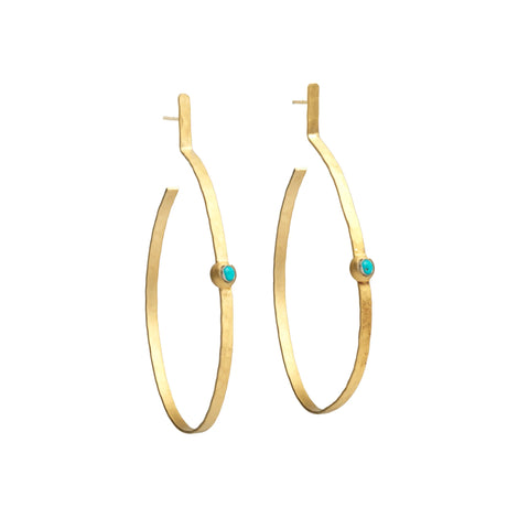 Dia Hoop Earrings- Gold