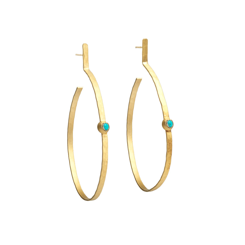 Dia Hoop Earrings- Gold