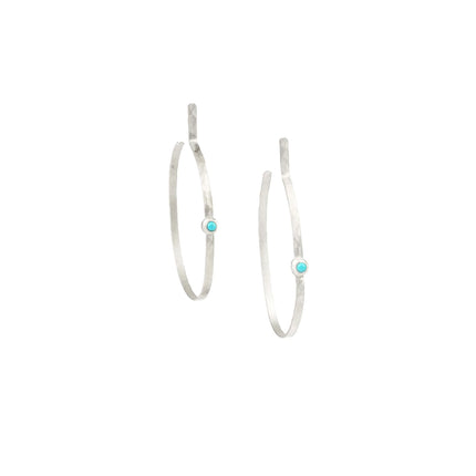 Dia Hoop Earrings- Sterling Silver