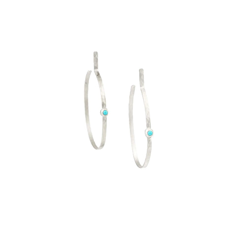 Dia Hoop Earrings- Sterling Silver