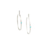 Dia Hoop Earrings- Sterling Silver