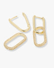 Carrie Pave Chain Covertible Huggies- Gold