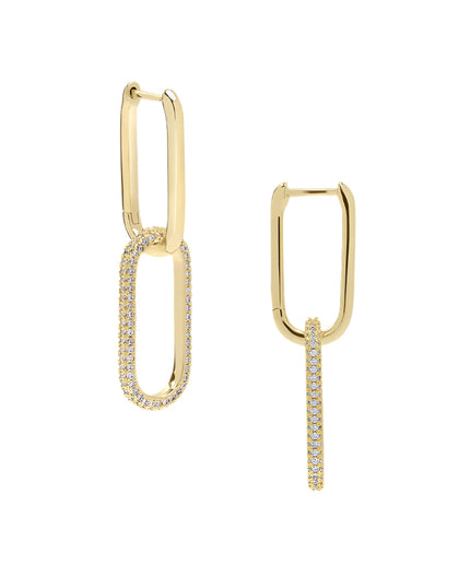 Carrie Pave Chain Covertible Huggies- Gold