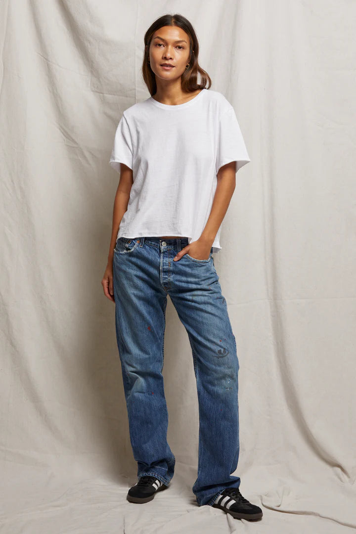 Eddie Boxy Raw Hem Tee
