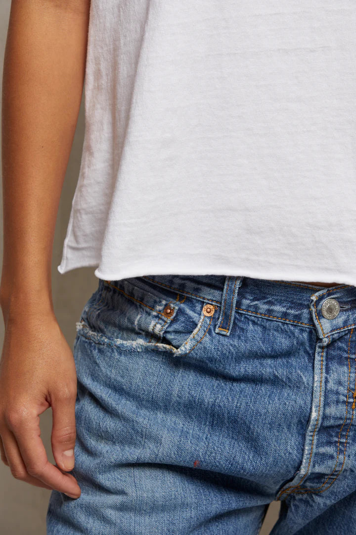 Eddie Boxy Raw Hem Tee