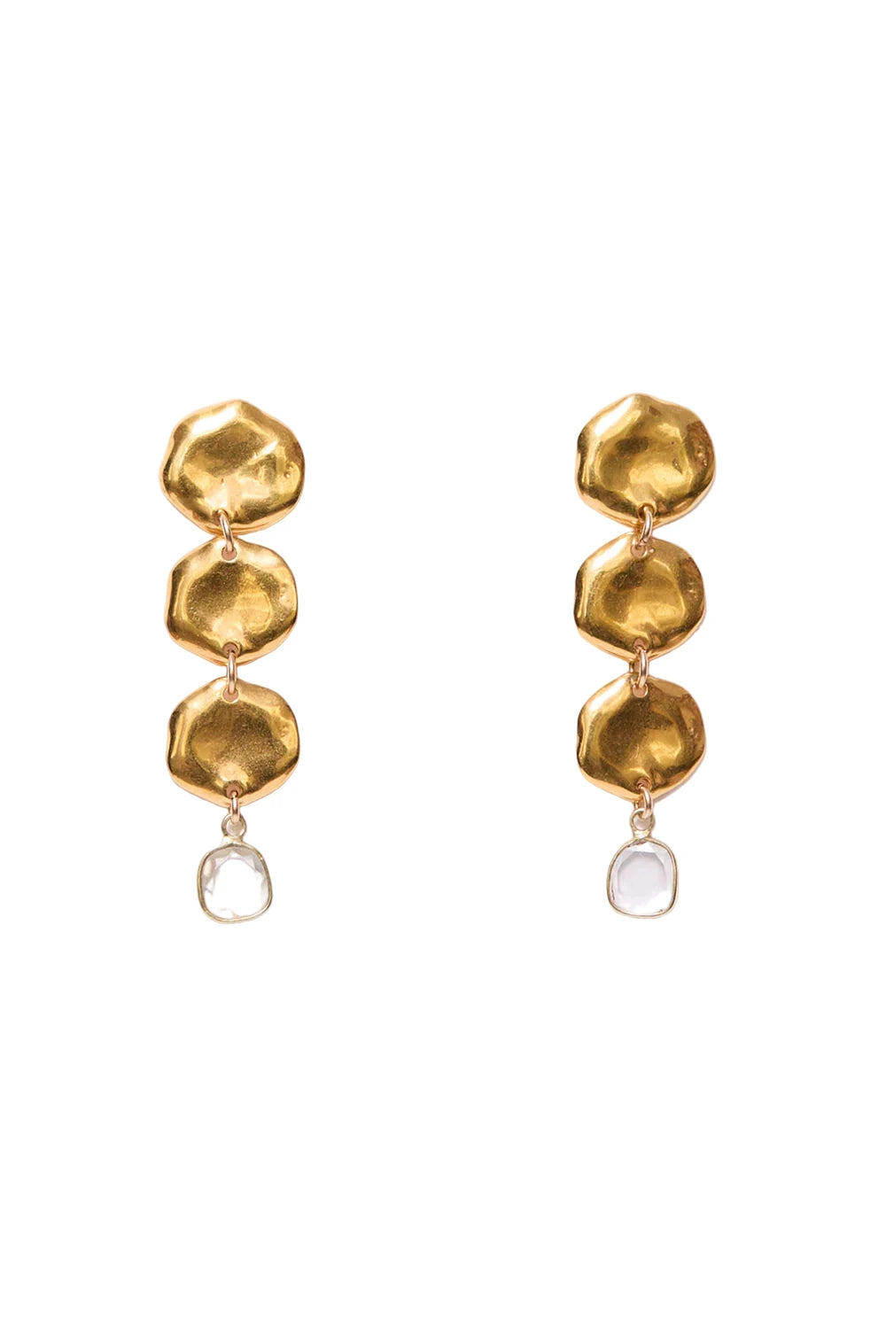 Mirage Yellow Gold Coin Earrings