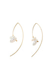 CHAN LUU- Wire Thread White Pearl Earrings - Edit by Elaine Turner
