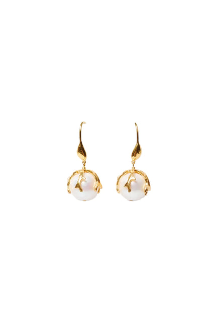 CHAN LUU- Caspia White Pearl Drop Earrings