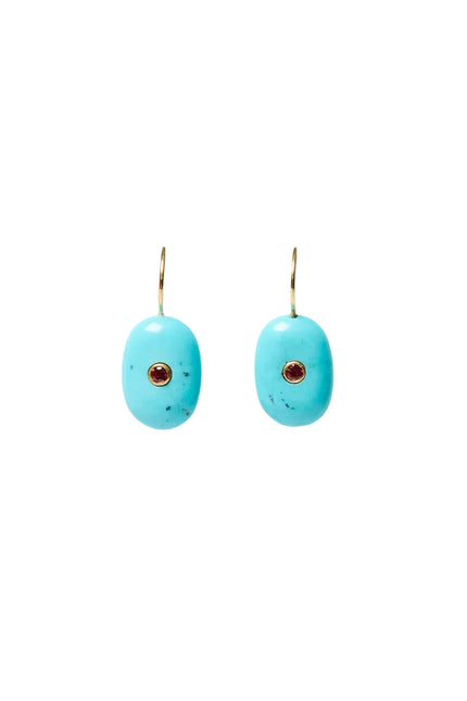 CHAN LUU- Strone Drop Turquoise Earrings - Edit by Elaine Turner